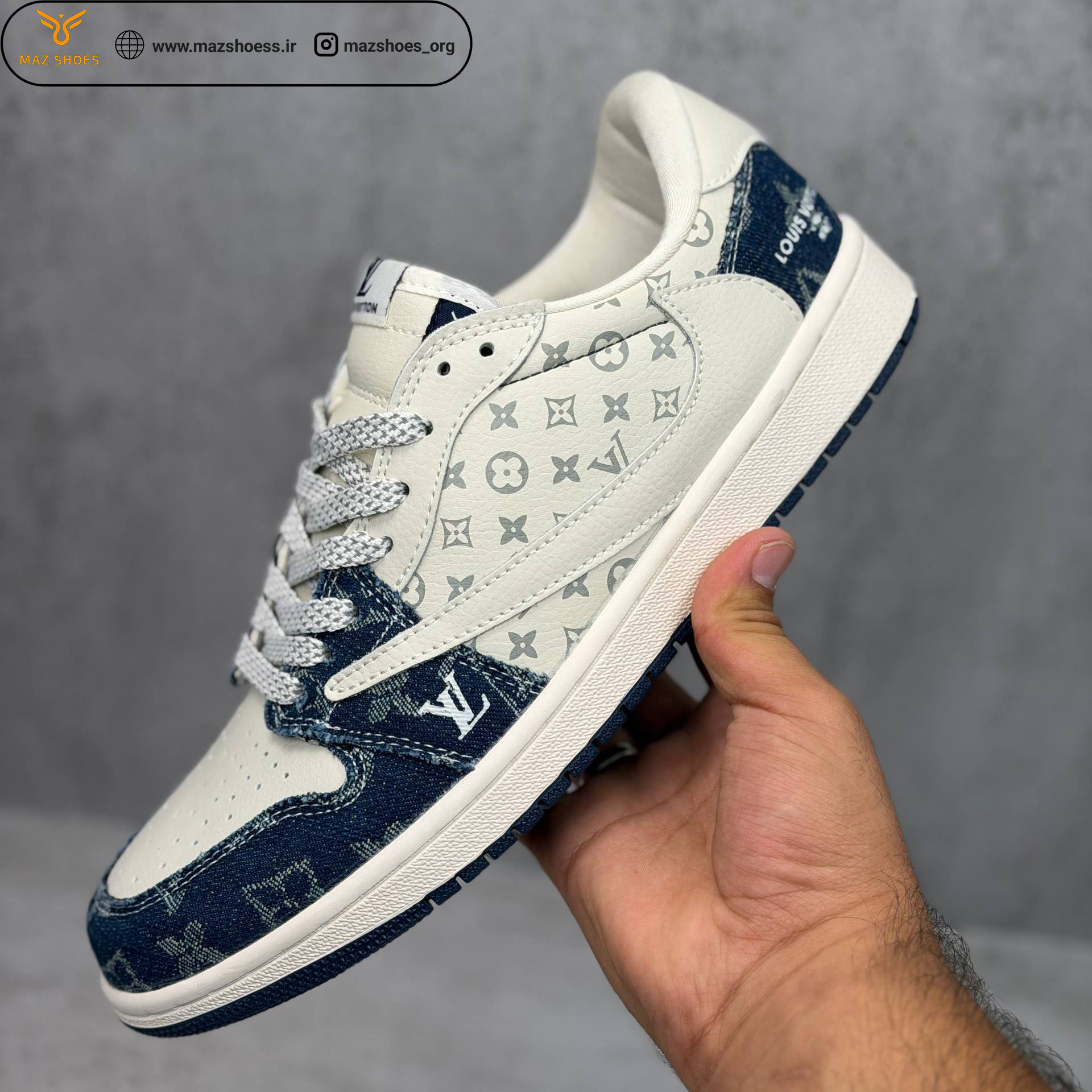 148 نایک ایر جردن 1 لو تراویس اسکات سورمه ای Nike Air Jordan 1 Low Travis Scott Lv - تصویر 1