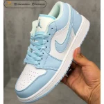 کفش مردانه و زنانه نایک ایر جردن وان سفید آبی Nike Air Jordan 1