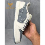 کفش مردانه نایک ایر جردن وان تراویس کرم طوسی Nike Air Jordan 1 با طراحی خاص - تصویر 2