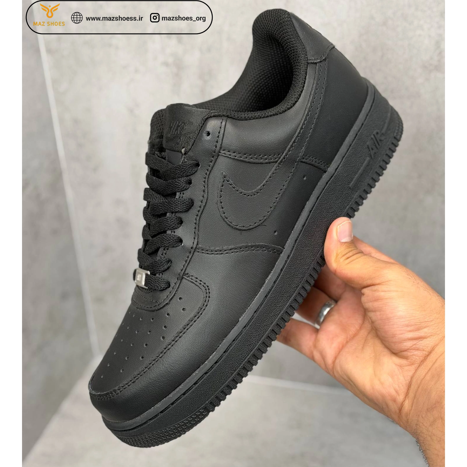 273 کفش مردانه و زنانه نایک ایر فورس وان مشکی Nike Air Force1 - تصویر 1