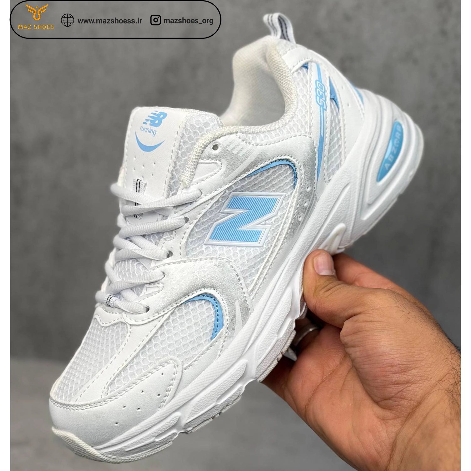 337 کفش زنانه نیوبالانس New Balance 530 اسپرت آبی سفید - تصویر 1